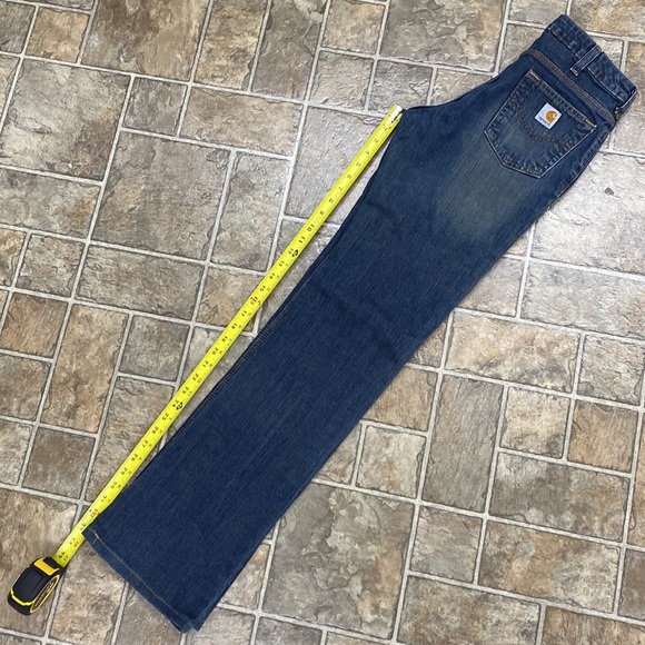 Carhartt Traditional Fit Bootcut Jeans, Med Blue Wash - Picture 10 of 11